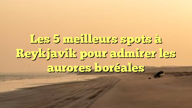 Les 5 meilleurs spots à Reykjavik pour admirer les aurores boréales
